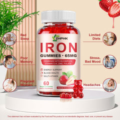 ZHPHK gomitas junto a fresas, sabor natural y apetitoso