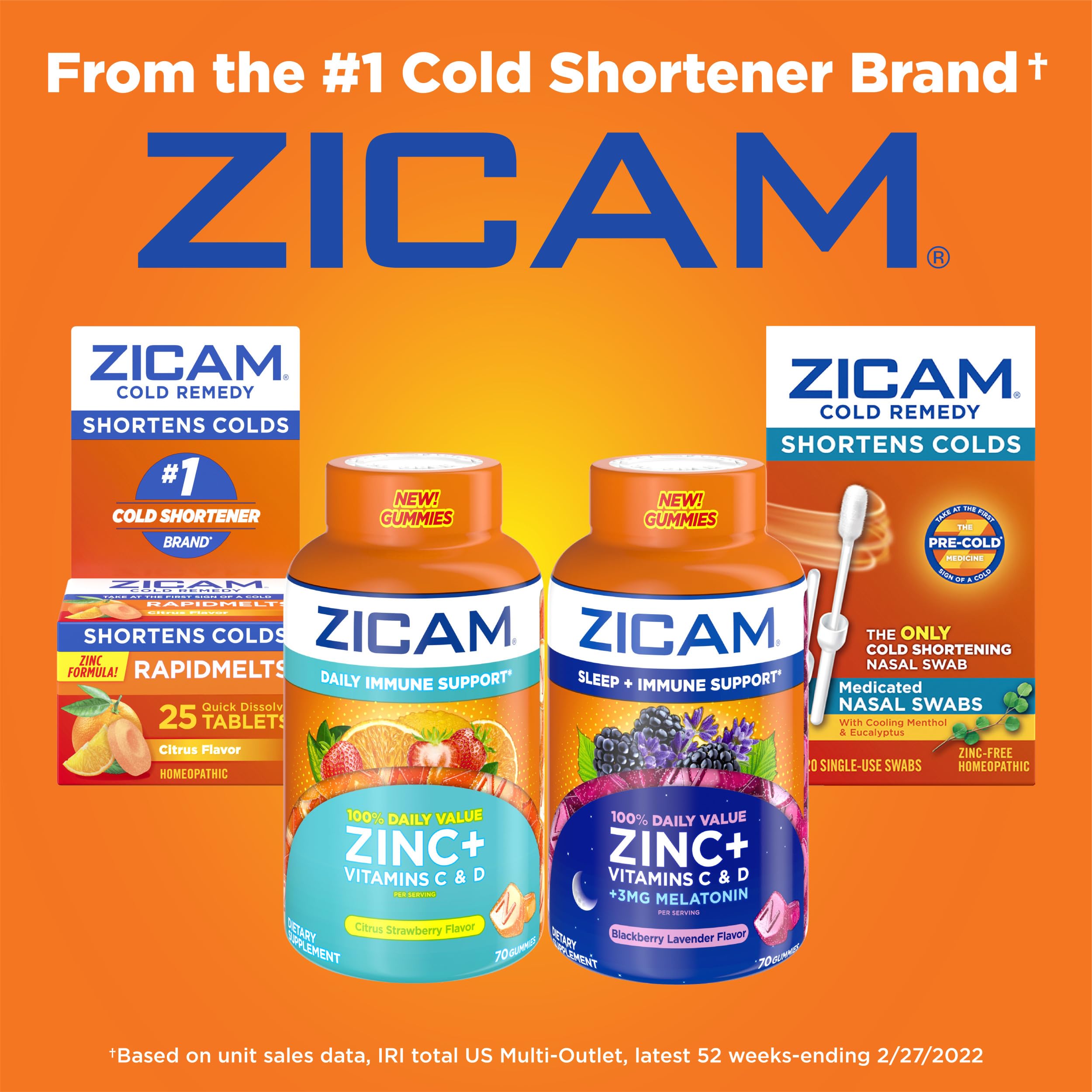 Zicam etiqueta nutricional visible con nutrientes clave por porción