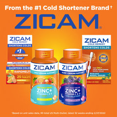 Zicam etiqueta nutricional visible con nutrientes clave por porción