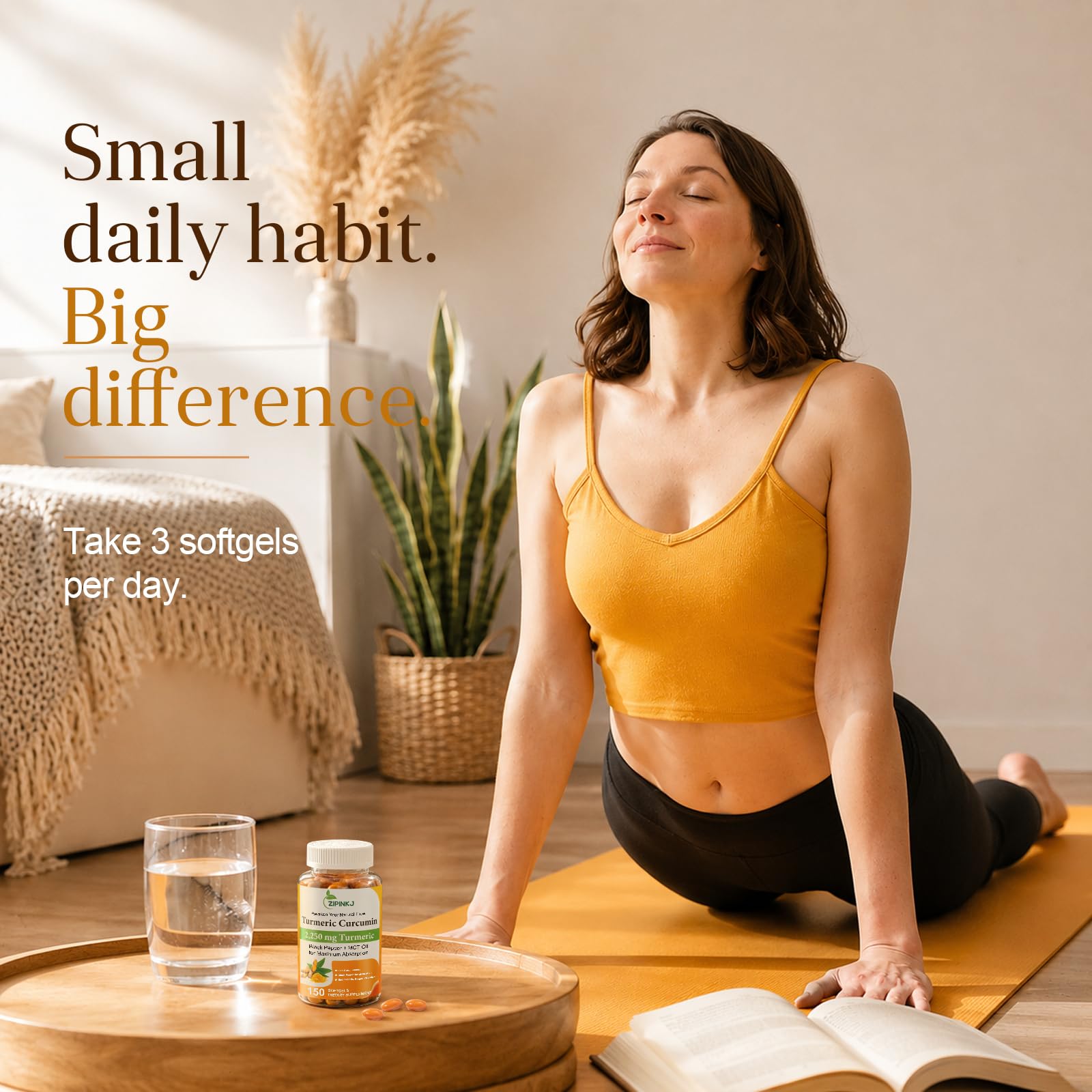 ZIPINKJ cúrcuma y jengibre como ingredientes clave y naturales