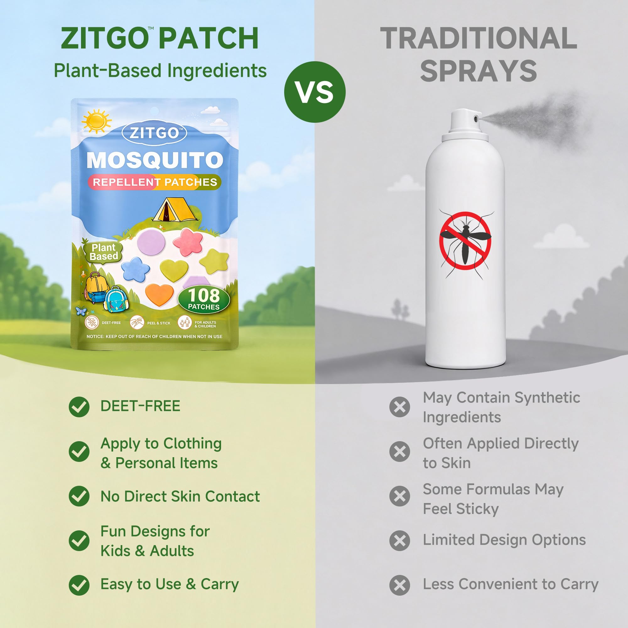 ZITGO diseños coloridos de corazón, flor y estrella que atraen niños