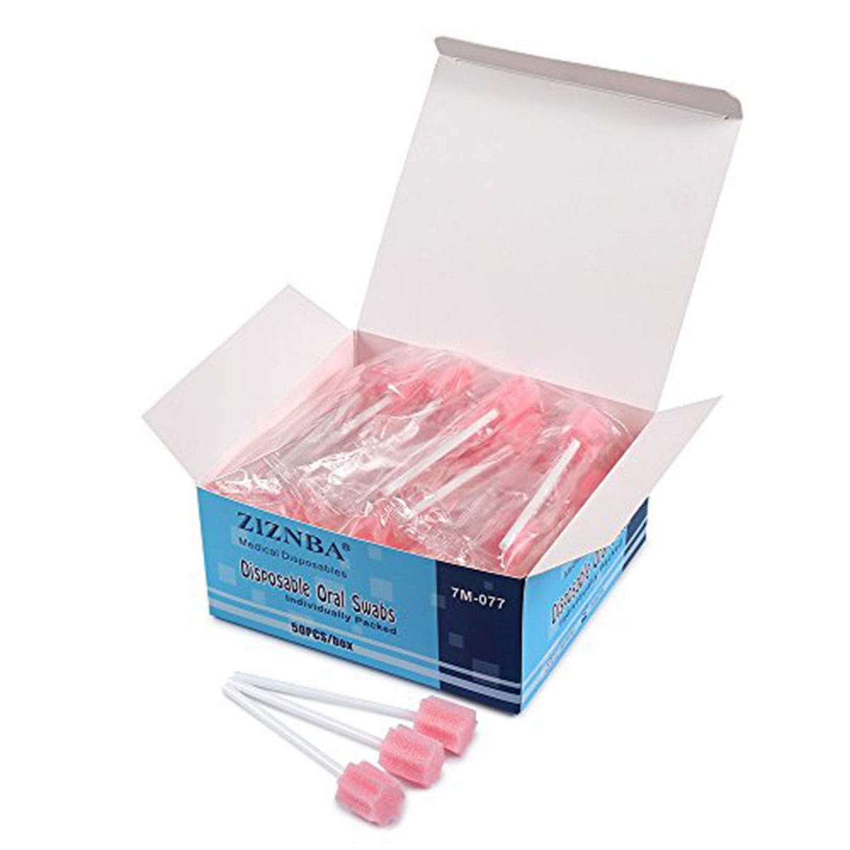 ZIZNBA empaque frontal de 50 hisopos esteriles, protegido y práctico