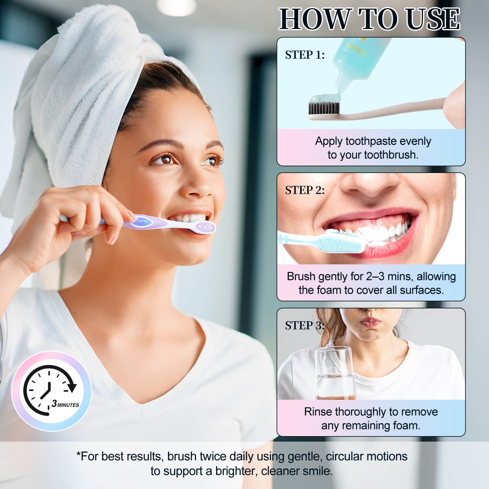 ZODENIS persona cepillando dientes demostrando alivio de sensibilidad