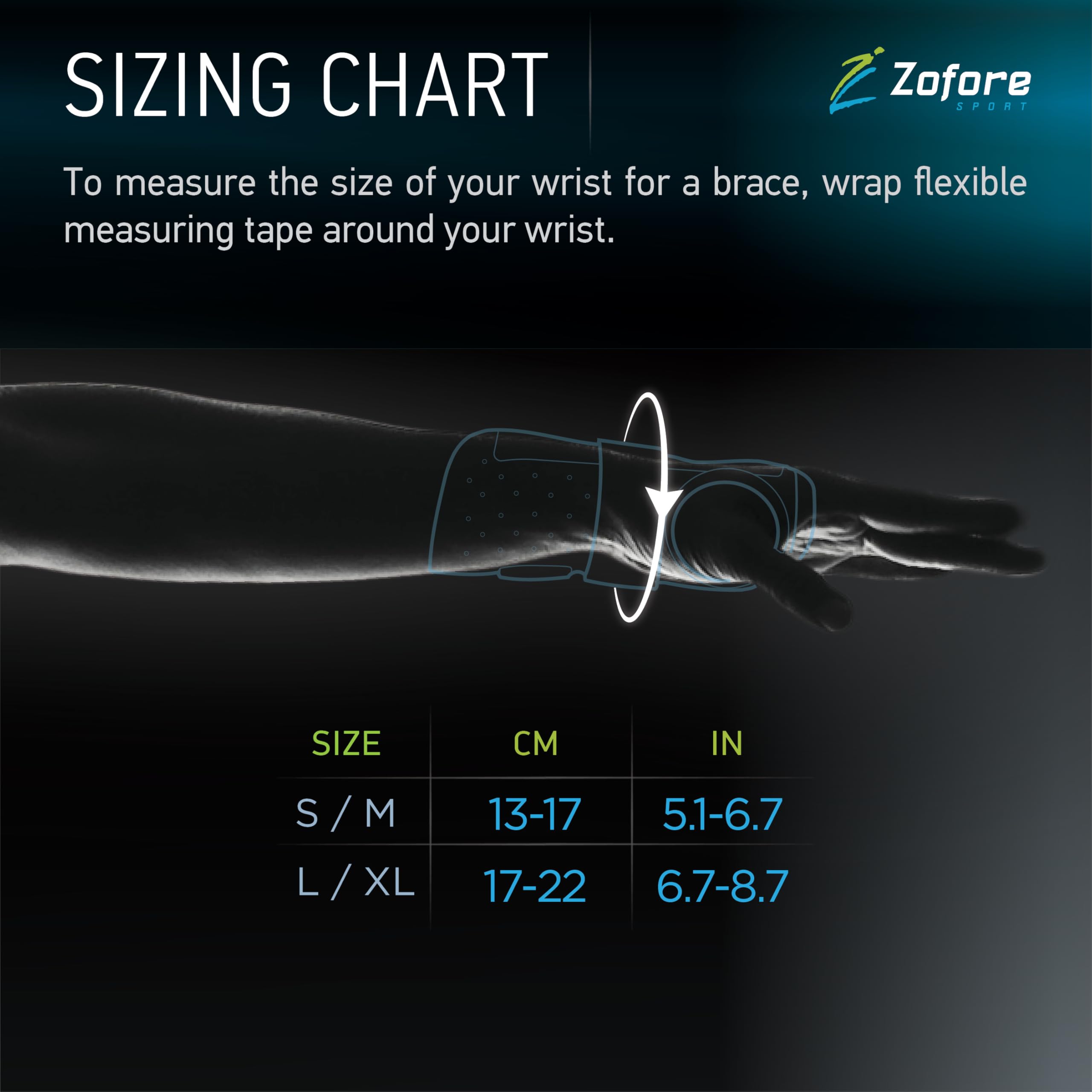 ZOFORE SPORT vista lateral en muñeca derecha mostrando sujeción y comodidad activa