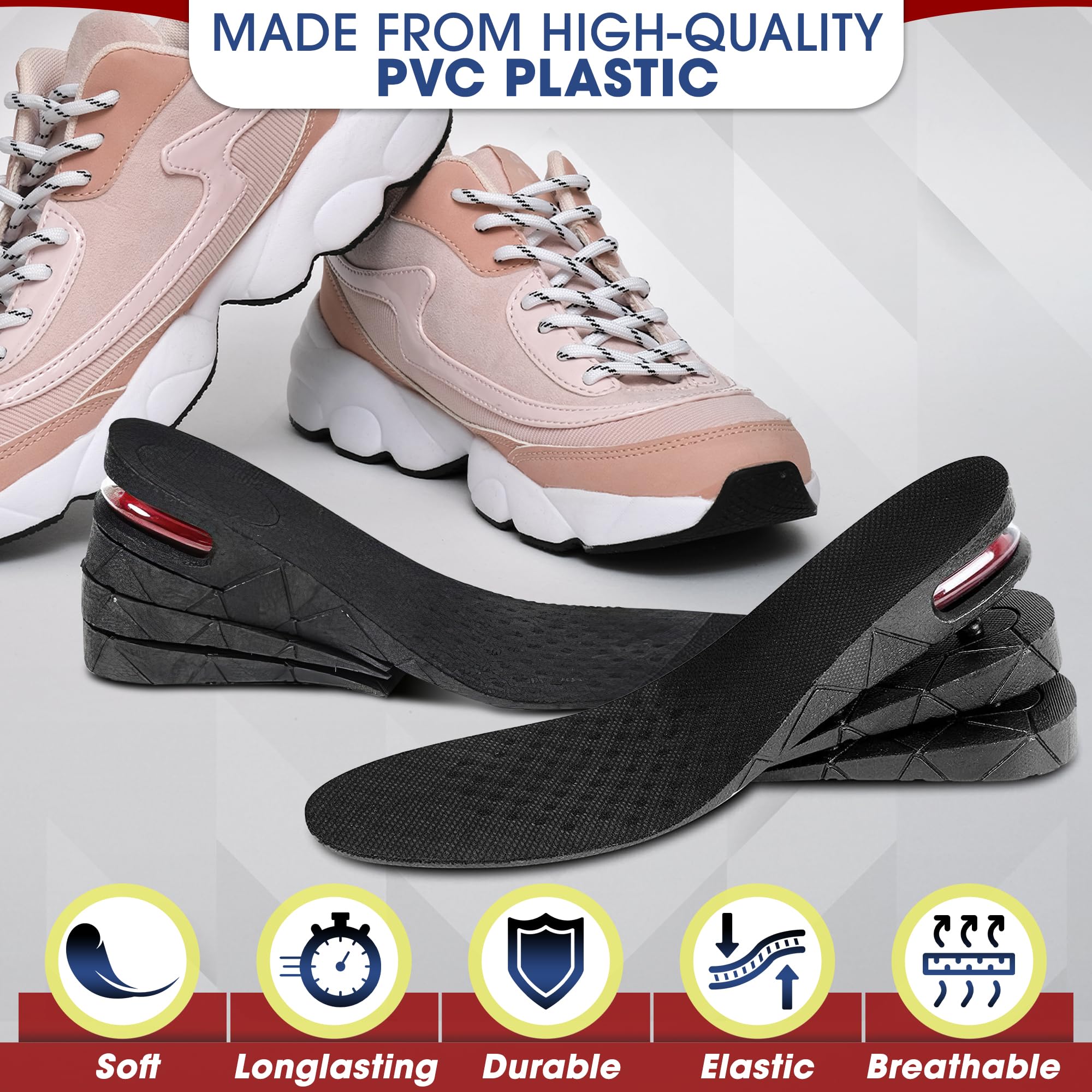 ZOKLU textura de la base en PVC para soporte estable y control al caminar