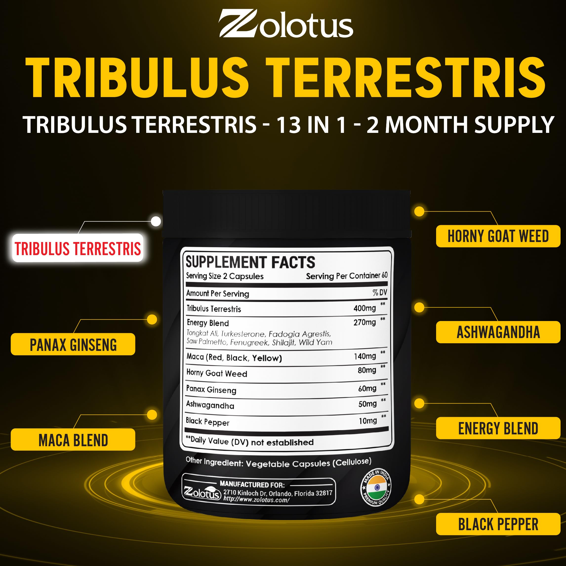 Zolotus etiqueta con ingredientes visibles reforzando transparencia