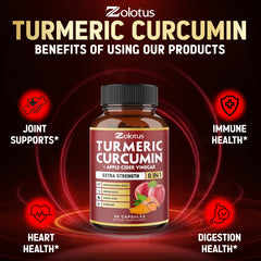 cerca de etiqueta Zolotus resaltando curcuminoides 95% y certificación cGMP