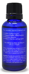 Zongle Therapeutics etiqueta con ingredientes y certificaciones visibles