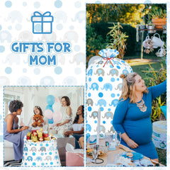 Zonon bolsa en escena de baby shower, aporta decoración práctica y temática