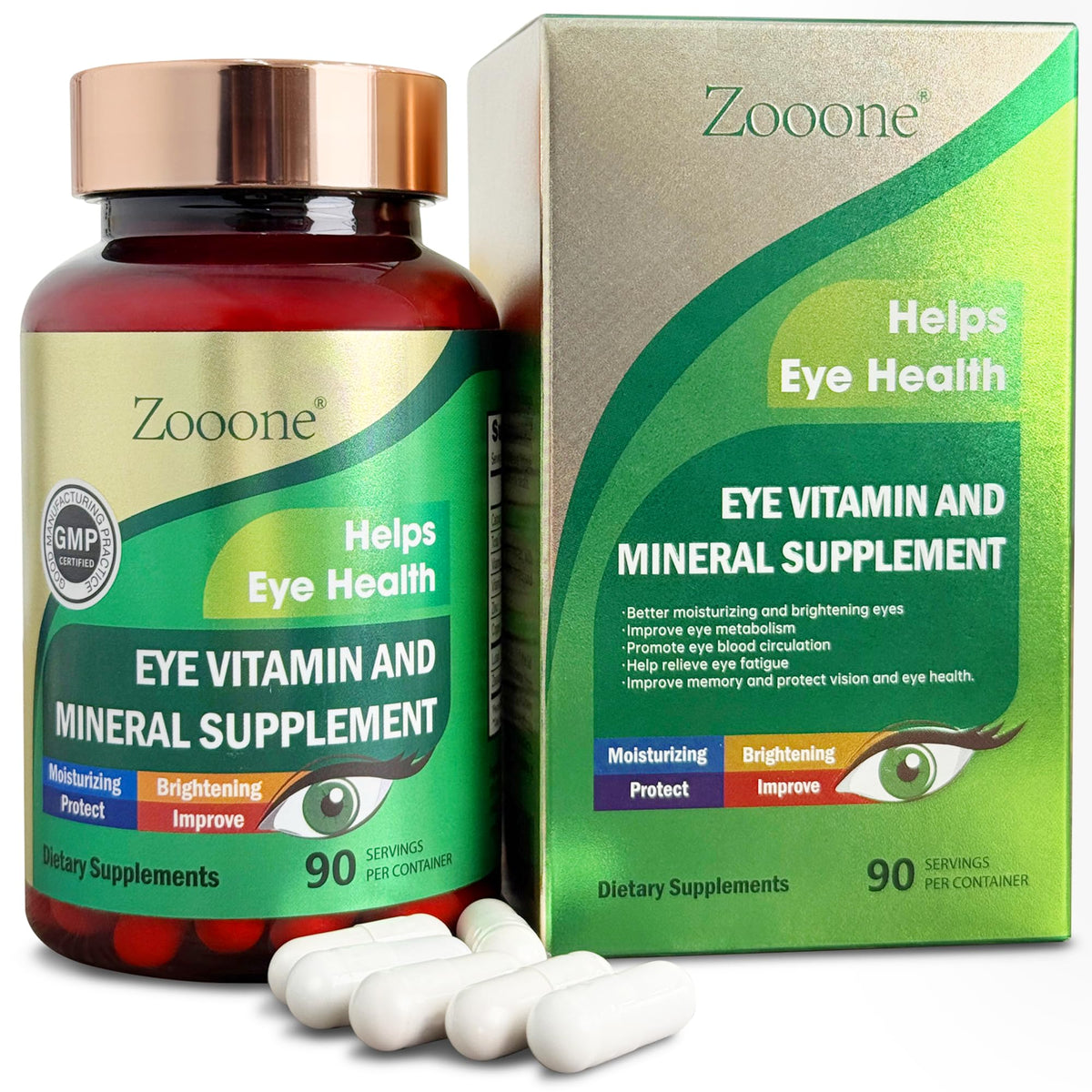 zooone frente del envase mostrando 90 cápsulas y beneficios claros