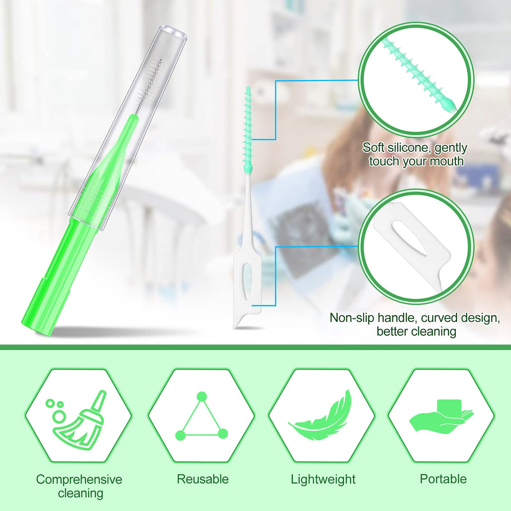Zopeal primer plano del cepillo interdental para espacios amplios