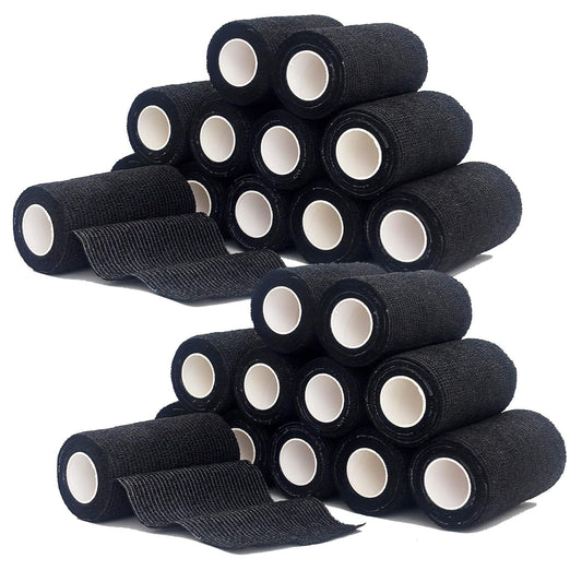 ZOVAREGE paquete frontal 24 rollos negro para soporte y curación