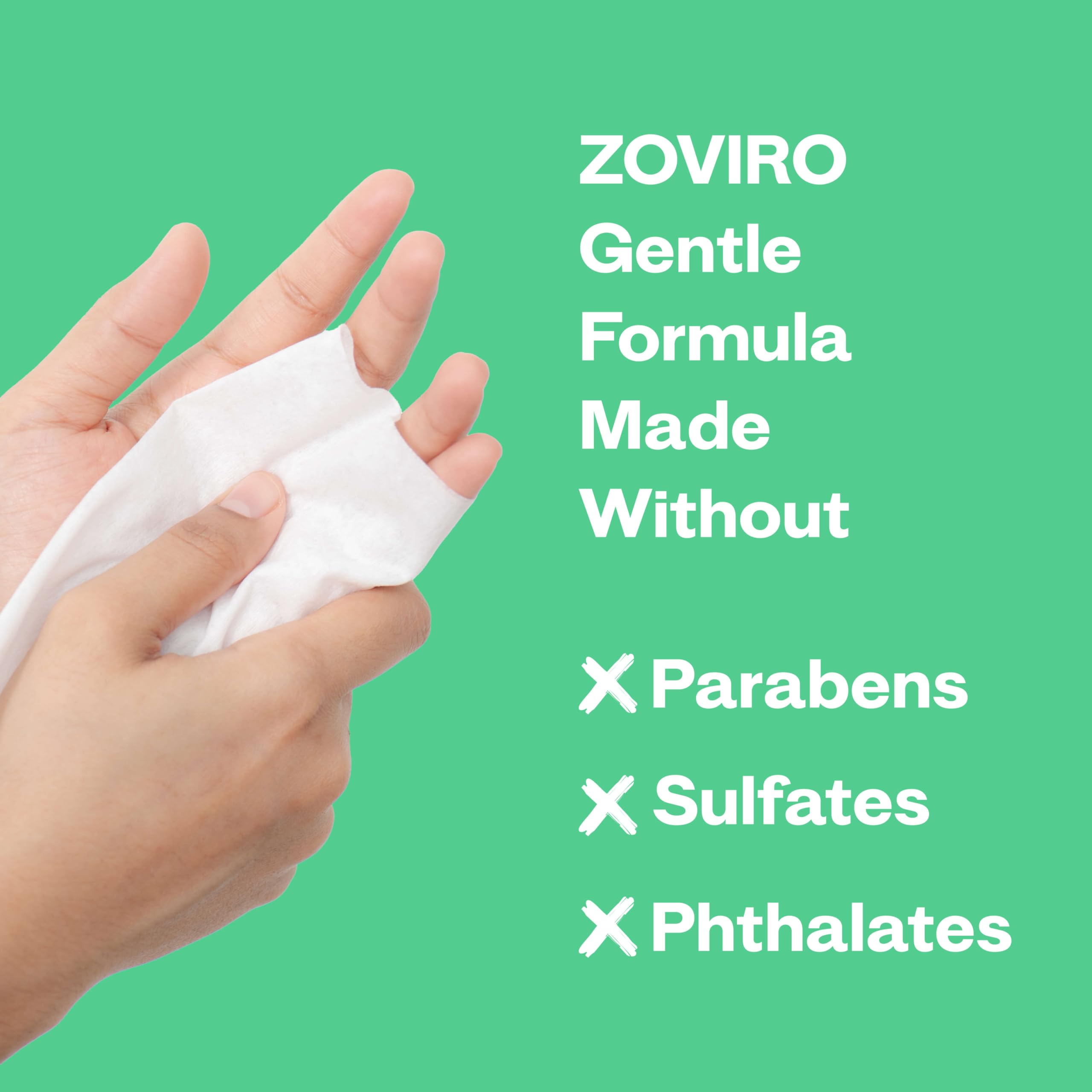 Zoviro cierre resellable visible que mantiene toallitas frescas y húmedas