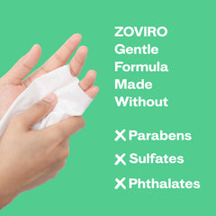 Zoviro cierre resellable visible que mantiene toallitas frescas y húmedas