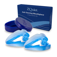 ZQuiet protector bucal frontal y empaque azul, fácil extracción y protección
