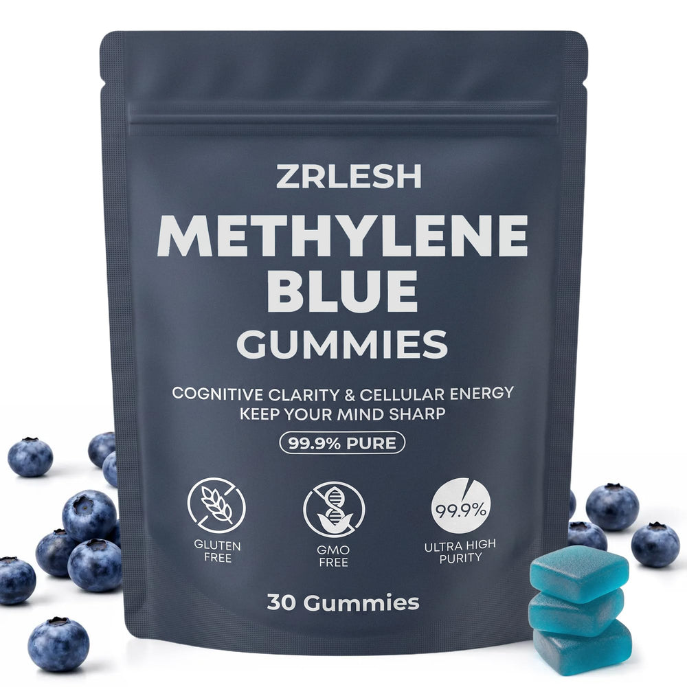 ZRLESH frente del empaque mostrando 30 gomitas, conveniencia diaria