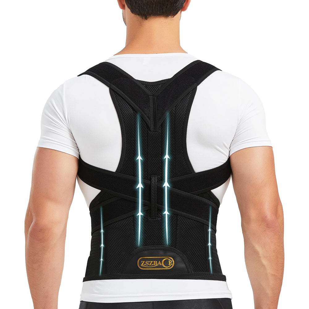 ZSZBACE vista frontal de la faja con ajuste ergonómico y mejor postura