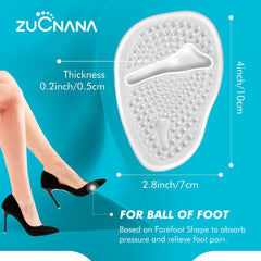 ZUCNANA comparación de tamaño para visualizar espacio que ocupa en el zapato