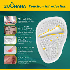 ZUCNANA primer plano gel y textura, amortiguación visible y suave