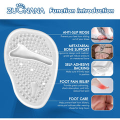 ZUCNANA primer plano del gel mostrando textura suave y amortiguación