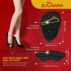 ZUCNANA escena lifestyle con tacones y mayor confort al caminar