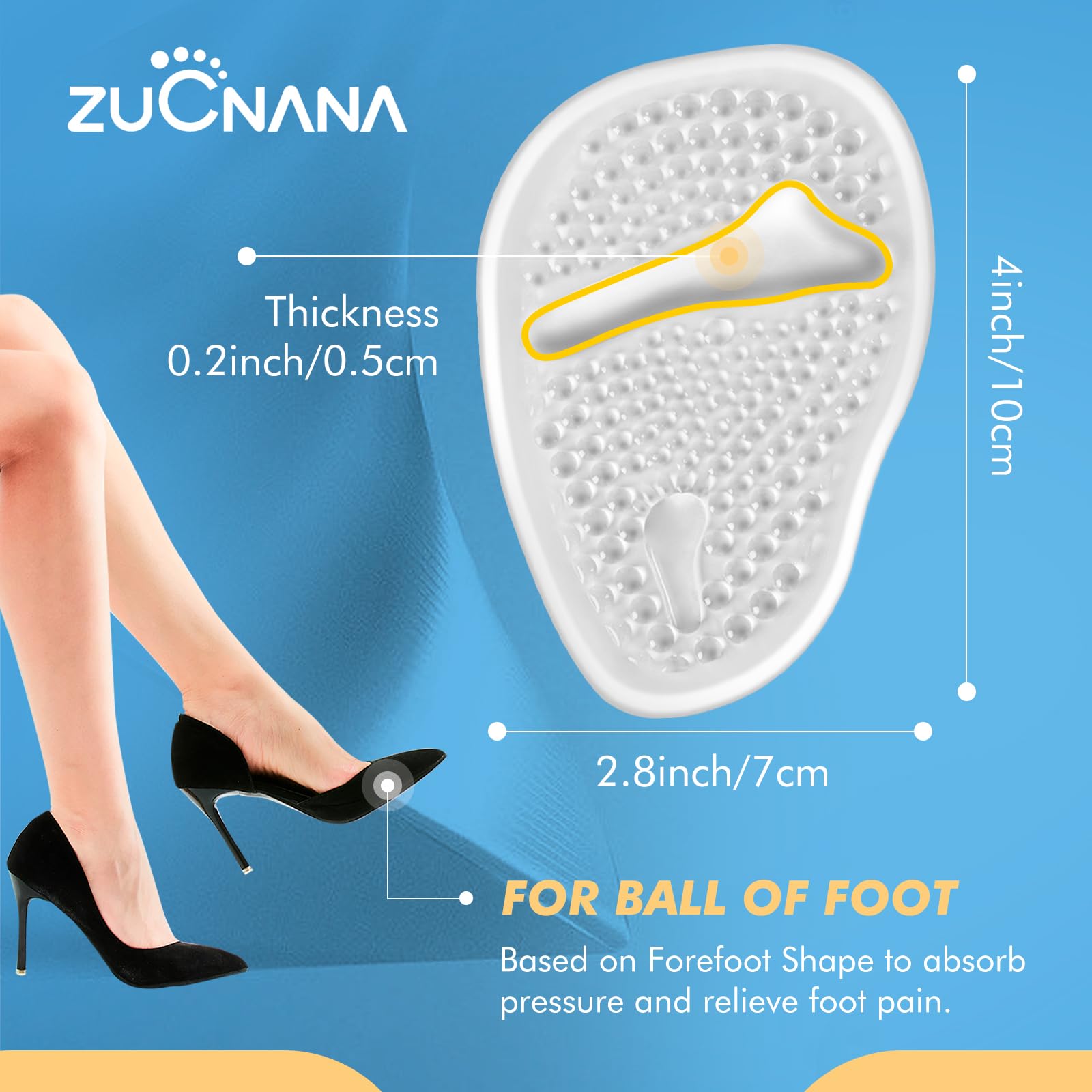 ZUCNANA mujer en evento usando tacones con mayor confort y confianza