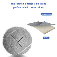 ZUJEAM pelota precortada colocada en andador reduce ruido y desgaste