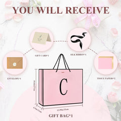 ZUKEPU lazo decorativo dorado en bolsa rosa, añade toque refinado