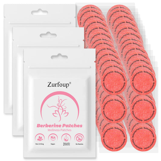 Zurfoup paquete frontal mostrando 90 parches y diseño claro