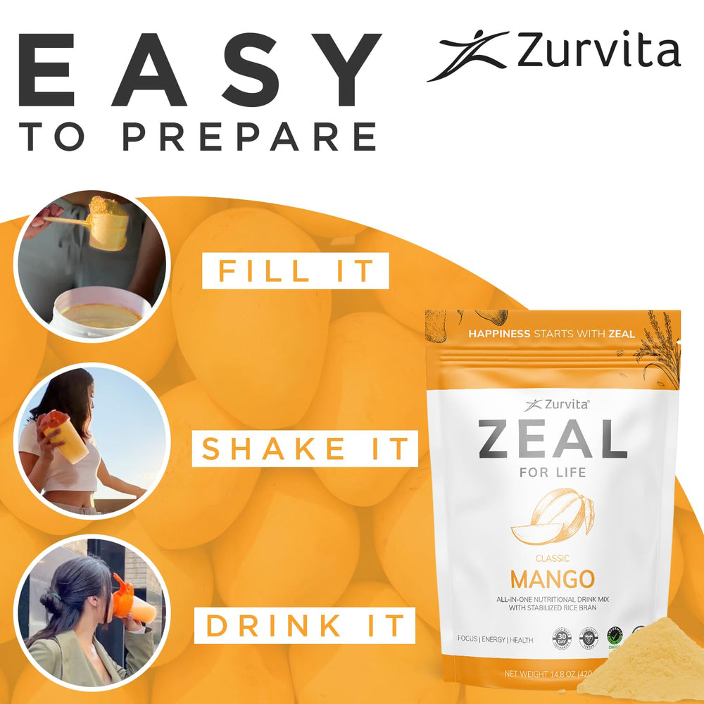Comparación de tamaño del envase Zurvita Zeal junto a una mano