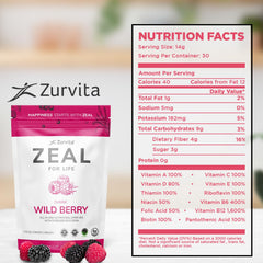 Zurvita Zeal textura del polvo que facilita mezcla rápida y sin grumos