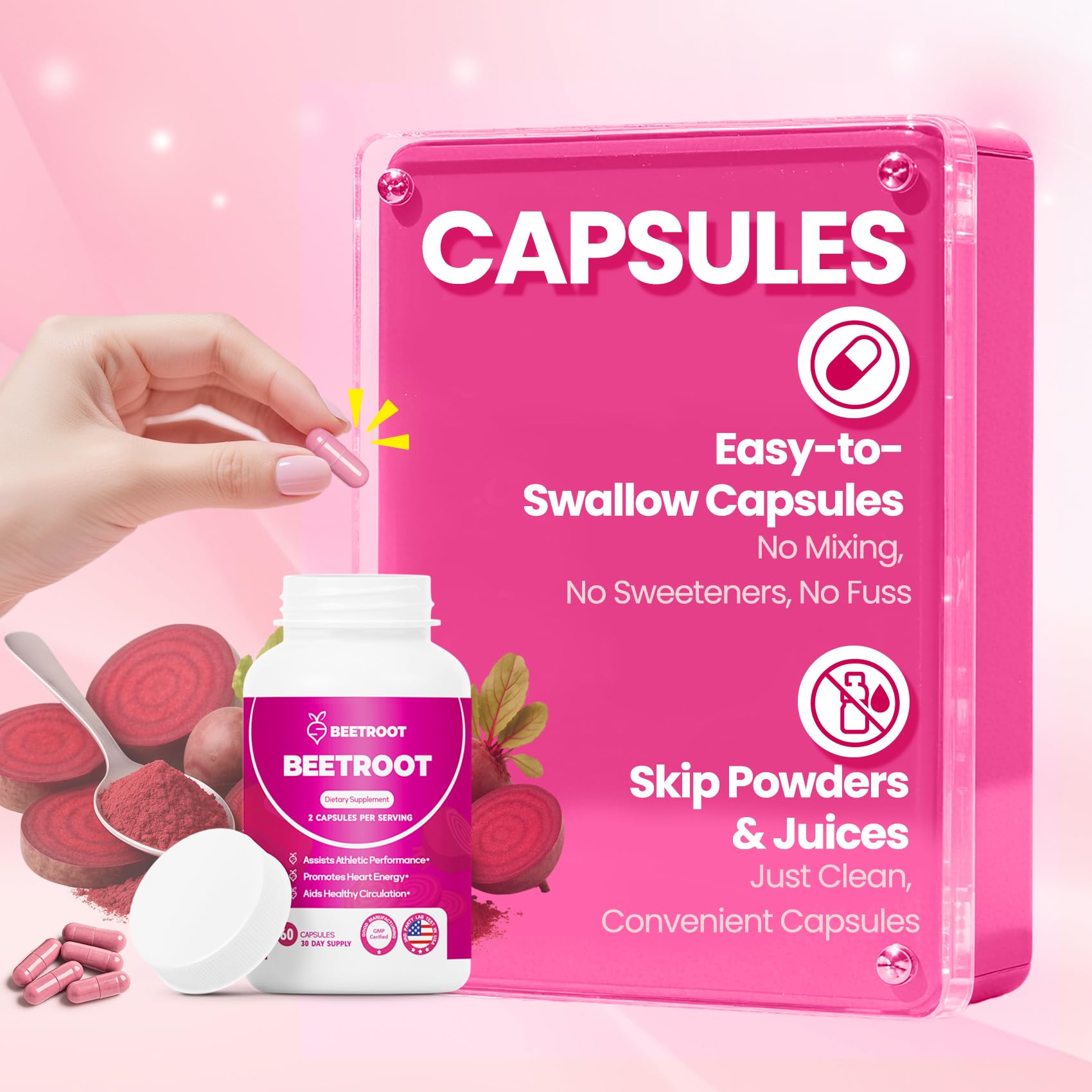 ZyliaVitaX cápsulas junto a un vaso para comparar formato limpio