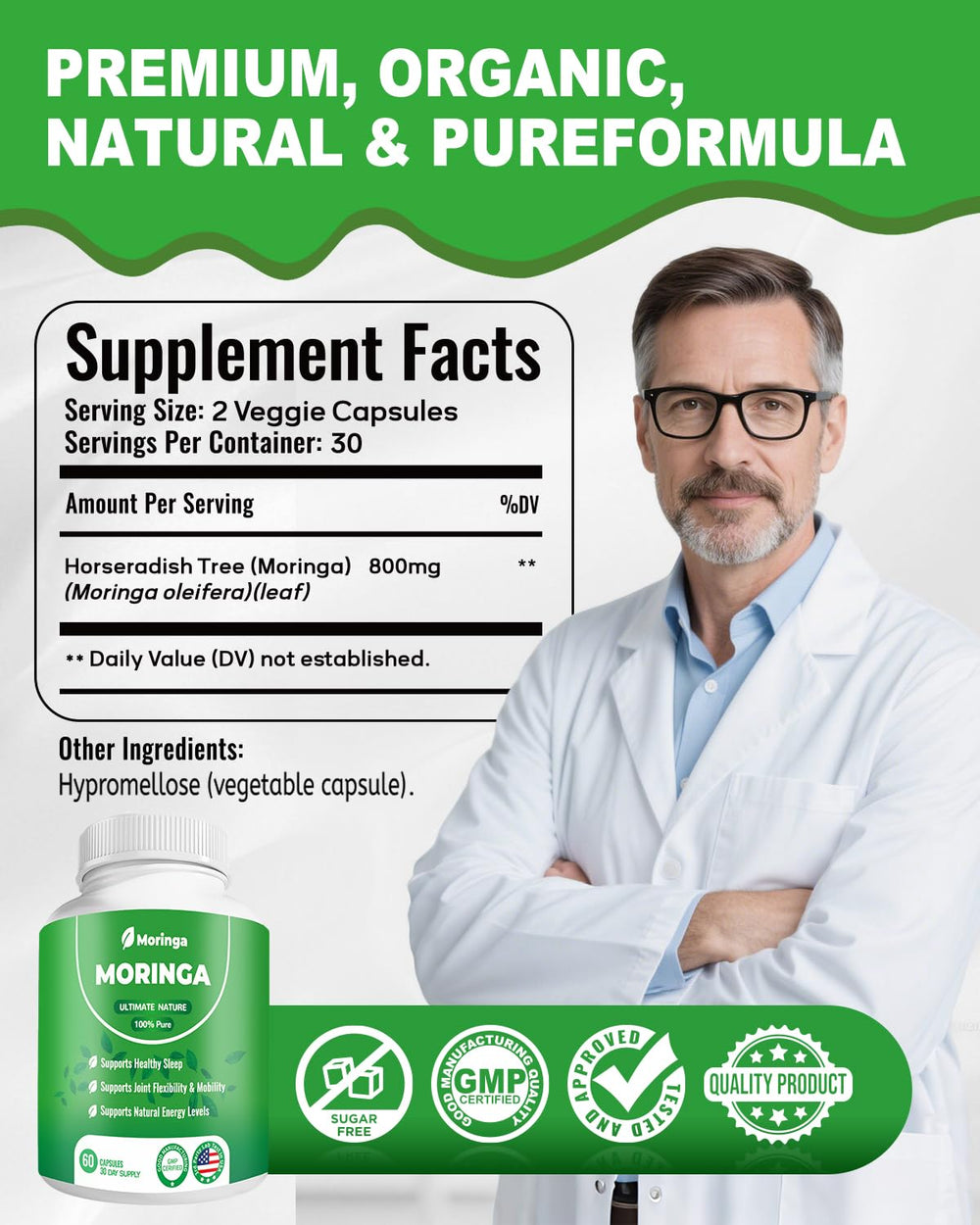 ZyliaVitaX etiqueta con lista de ingredientes sin alérgenos visibles