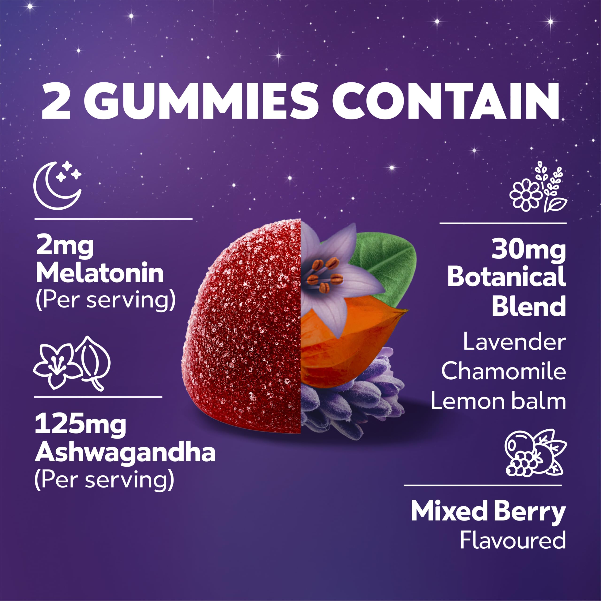 ZzzQuil etiqueta con información nutricional y beneficios claros