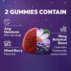 Frasco abierto de ZzzQuil con gomitas visibles que facilita el acceso nocturno