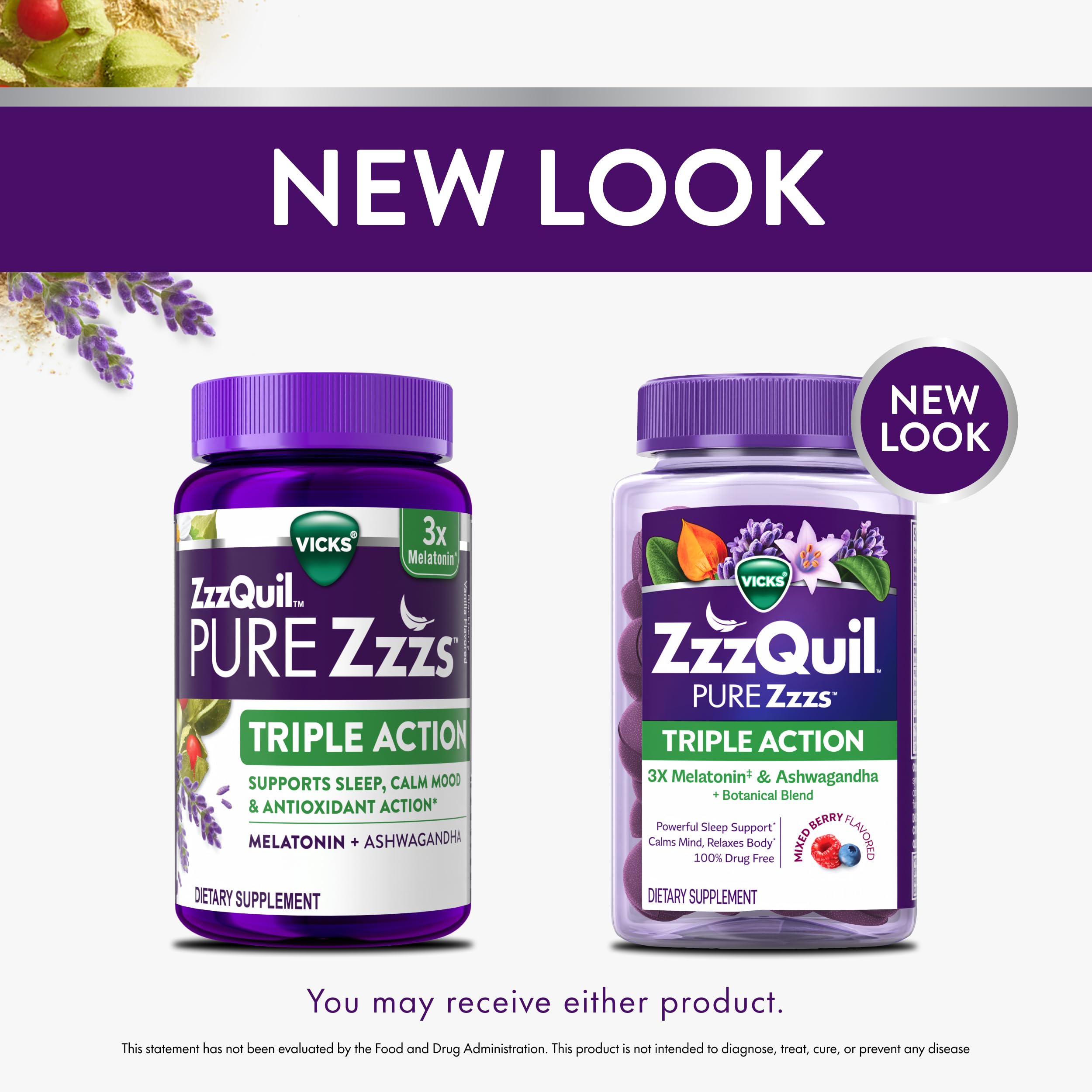 ZzzQuil gominola en primer plano con textura masticable y sabor atractivo