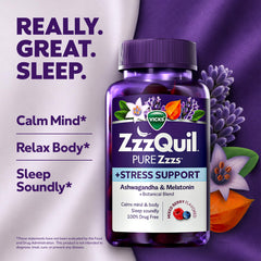ZzzQuil gomita en primer plano resaltando textura y sabor agradable