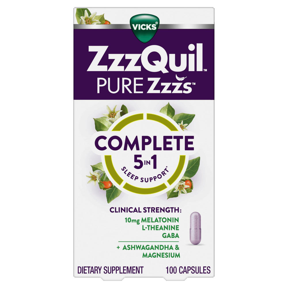 Ingredientes del producto ZzzQuil sobre mesa para transparencia y confianza